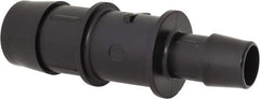 Made in USA - 1 x 5/8" Barb, Nylon Single Barbed Tube Reducer - Black - Apex Tool & Supply