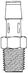 Made in USA - 1/4" Barb, 1/4, Nylon Single Barbed Tube Adapter - Natural, Male - Apex Tool & Supply