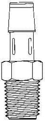 Made in USA - 1/4" Barb, 1/4, Nylon Single Barbed Tube Adapter - Natural, Male - Apex Tool & Supply