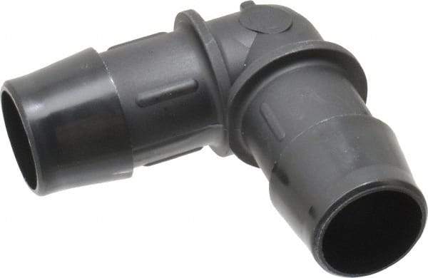 Made in USA - 3/4" Barb, Nylon Single Barbed Tube Elbow - Black - Apex Tool & Supply
