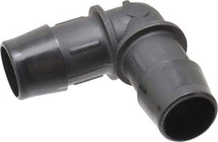 Made in USA - 3/4" Barb, Nylon Single Barbed Tube Elbow - Black - Apex Tool & Supply