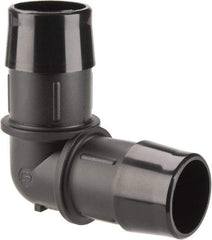 Made in USA - 1" Barb, Nylon Single Barbed Tube Elbow - Black - Apex Tool & Supply