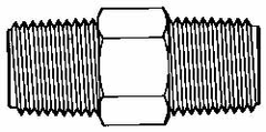 Made in USA - 1 NPT Nylon Threaded Tube Fitting - Natural - Apex Tool & Supply