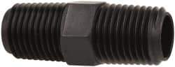 Made in USA - 1/4 NPT Nylon Threaded Tube Fitting - Black - Apex Tool & Supply