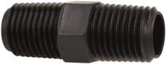 Made in USA - 1/4 NPT Nylon Threaded Tube Fitting - Black - Apex Tool & Supply