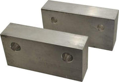 Gibraltar - 6" Wide x 3" High x 1-1/2" Thick, Flat/No Step Vise Jaw - Soft, Aluminum, Fixed Jaw, Compatible with 6" Vises - Apex Tool & Supply