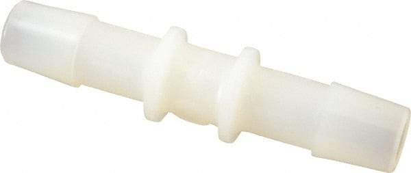Made in USA - 3/8" Barb, Nylon Single Barbed Tube Splicer - Natural - Apex Tool & Supply
