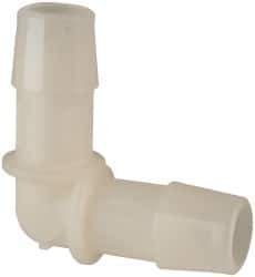Made in USA - 1/2" Barb, Nylon Single Barbed Tube Elbow - Natural - Apex Tool & Supply