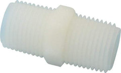 Made in USA - 1/2 NPT Nylon Threaded Tube Fitting - Natural - Apex Tool & Supply