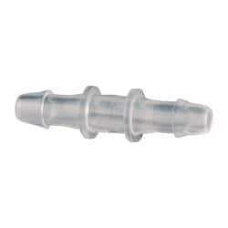 Made in USA - 3/32" Barb, Polypropylene Single Barbed Tube Splicer - Natural - Apex Tool & Supply