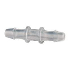 Made in USA - 3/32" Barb, Polypropylene Single Barbed Tube Splicer - Natural - Apex Tool & Supply