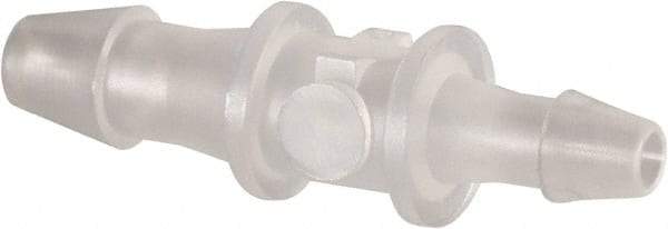 Made in USA - 1/8 x 3/32" Barb, Polypropylene Single Barbed Tube Reducer - Natural - Apex Tool & Supply
