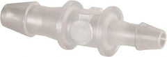 Made in USA - 1/8 x 3/32" Barb, Polypropylene Single Barbed Tube Reducer - Natural - Apex Tool & Supply