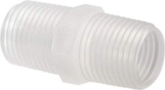 Made in USA - 1/2 NPT Polypropylene Threaded Tube Fitting - Natural - Apex Tool & Supply