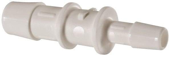 Made in USA - Polypropylene Single Barbed Tube Reducer - White - Apex Tool & Supply