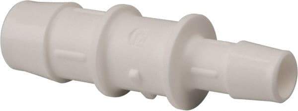 Made in USA - Polypropylene Single Barbed Tube Reducer - White - Apex Tool & Supply