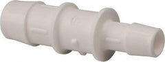 Made in USA - Polypropylene Single Barbed Tube Reducer - White - Apex Tool & Supply