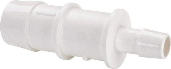 Made in USA - Polypropylene Single Barbed Tube Reducer - White - Apex Tool & Supply