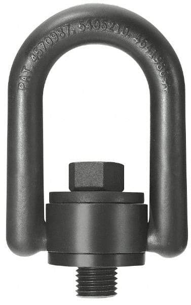 American Drill Bushing - 15,000 Lbs. Load Capacity, 6.75 Inch Wide x 9.22 Inch High, Heavy Duty Road Plate - 1-1/2 - 6 Thread Size, 2 Inch Radius, 1-1/4 Inch Bail Diameter, 3.88 Inch Flange Diameter, 3.74 Inch Max Bail Opening, 470 Ft./Lbs. Torque Load - Apex Tool & Supply