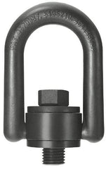 American Drill Bushing - 15,000 Lbs. Load Capacity, 6.75 Inch Wide x 9.22 Inch High, Heavy Duty Road Plate - 1-1/2 - 6 Thread Size, 2 Inch Radius, 1-1/4 Inch Bail Diameter, 3.88 Inch Flange Diameter, 3.74 Inch Max Bail Opening, 470 Ft./Lbs. Torque Load - Apex Tool & Supply