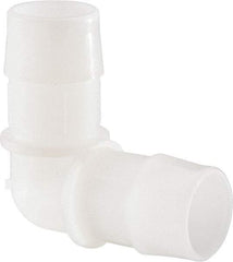 Made in USA - 1" Barb, Kynar Single Barbed Tube Elbow - Natural - Apex Tool & Supply