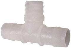 Made in USA - 1" Barb, 1, Kynar Single Barbed Tube Branch Tee - Natural, Male - Apex Tool & Supply