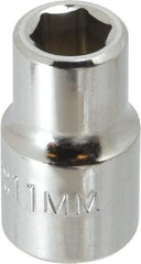 Proto - 1/2" Drive, Standard Hand Socket - 6 Points, 1-1/2" OAL, Chrome Finish - Apex Tool & Supply