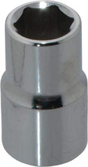 Proto - 1/2" Drive, Standard Hand Socket - 6 Points, 1-1/2" OAL, Chrome Finish - Apex Tool & Supply