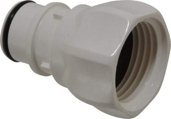 CPC Colder Products - 3/8" Nominal Flow, 3/4 NHR Thread, Female, Inline Threaded-Male Plug - 125 Max psi, -40 to 280°F, Polysulfone Coupling, EPDM O-Ring - Apex Tool & Supply