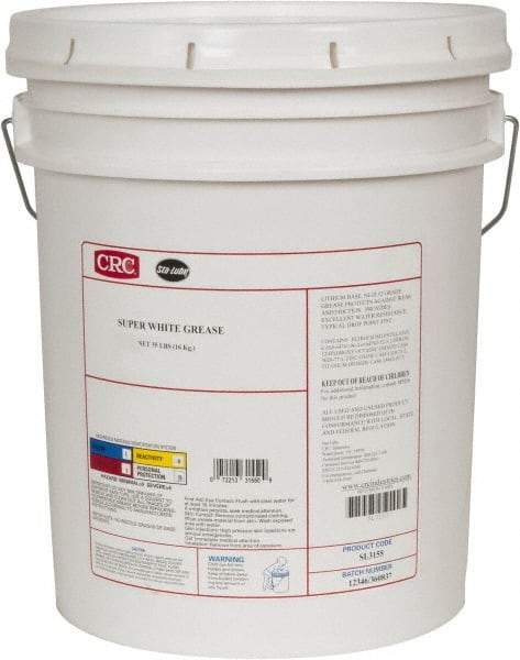 CRC - 35 Lb Pail Lithium General Purpose Grease - White, 300°F Max Temp, NLGIG 1-1/2, - Apex Tool & Supply