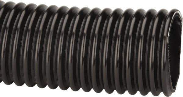 Kuriyama of America - 4" ID x 4.76" OD, 35 Max psi, Full In. Hg, Dry Material Handling & Transfer Hose - Polyurethane, 6" Bend Radius, 100' Coil Length, Black - Apex Tool & Supply