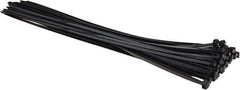 Thomas & Betts - 24" Long Black Nylon Standard Cable Tie - 175 Lb Tensile Strength, 2.15mm Thick, 7.2" Max Bundle Diam - Apex Tool & Supply