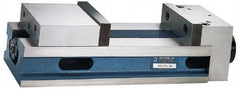 Kurt - 6" Jaw Width, 14" Jaw Opening Capacity, Horizontal Stationary Machine Vise - Manual Operation, 6,877 Lb Capacity, 1 Station, 24.51" Long x 4.86" High x 1-31/64" Deep, 1.735" Jaw Height, 80,000 psi Max Clamp Force, Ductile Iron - Apex Tool & Supply