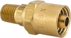 Dixon Valve & Coupling - 1/4 NPTF, Reusable Hose Male Fitting - 5/16" Hose ID x 11/16" Hose OD - Apex Tool & Supply