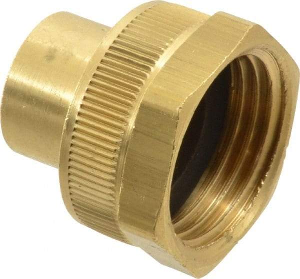 Dixon Valve & Coupling - 1/4 NPTF & 3/4 NH Garden Hose Fitting - Brass, Female Hose to Female Pipe Connector - Apex Tool & Supply