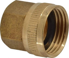 Cerro - 1/2 FPT & 3/4 FGHT Garden Hose Fitting - Brass, Female Hose to Female Pipe Swivel Connector - Apex Tool & Supply
