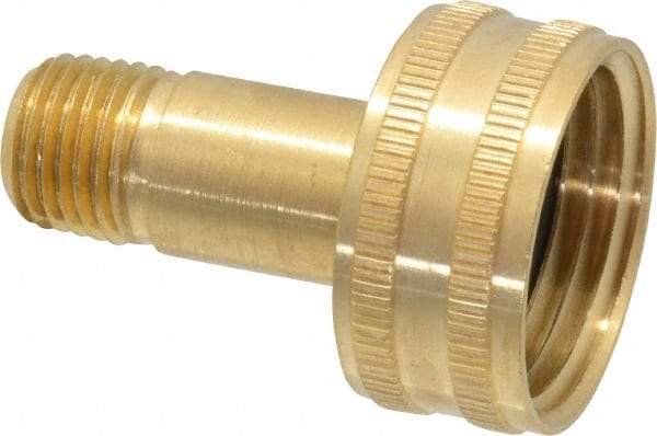 Cerro - 1/4 MPT & 3/4 FGHT Garden Hose Fitting - Brass, Female Hose to Male Pipe Swivel Connector - Apex Tool & Supply
