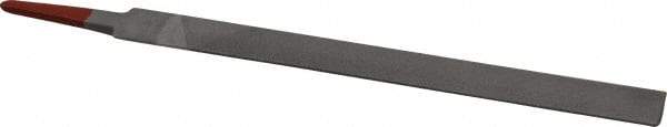 Simonds File - 8" Long, Second Cut, Half Round American-Pattern File - Double Cut, Tang - Apex Tool & Supply