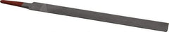 Simonds File - 8" Long, Second Cut, Half Round American-Pattern File - Double Cut, Tang - Apex Tool & Supply