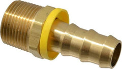 Dixon Valve & Coupling - 5/8" ID 3/4 NPTF Barbed Push On Male Connector - Brass - Apex Tool & Supply