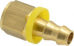 Dixon Valve & Coupling - 3/8" ID 3/8 NPTF Barbed Push On Female Connector - Brass - Apex Tool & Supply