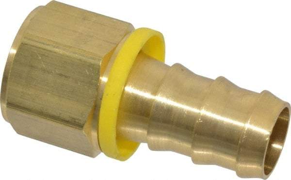 Dixon Valve & Coupling - 3/4" ID 3/4 NPTF Barbed Push On Female Connector - Brass - Apex Tool & Supply