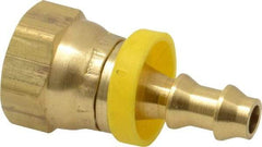 Dixon Valve & Coupling - 1/4" ID 1/4 NPSM Barbed Push On Female Connector - Brass - Apex Tool & Supply