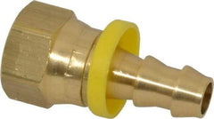 Dixon Valve & Coupling - 3/8" ID 3/8 NPSM Barbed Push On Female Connector - Brass - Apex Tool & Supply