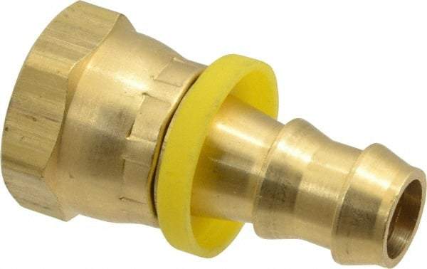 Dixon Valve & Coupling - 1/2" ID 1/2 NPSM Barbed Push On Female Connector - Brass - Apex Tool & Supply