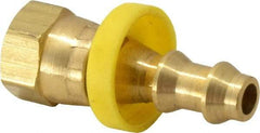Dixon Valve & Coupling - 1/4" ID 1/8 NPSM Barbed Push On Female Connector - Brass - Apex Tool & Supply