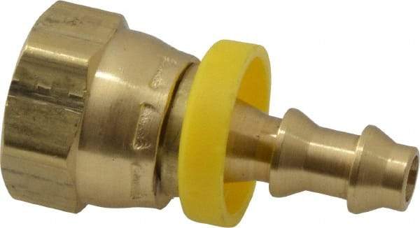 Dixon Valve & Coupling - 1/4" ID 1/4 NPSM Barbed Push On Female Connector - Brass - Apex Tool & Supply
