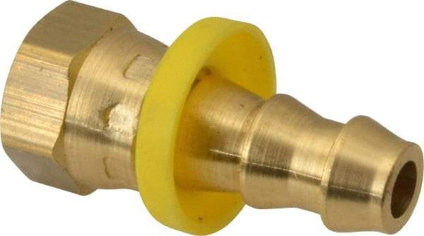 Dixon Valve & Coupling - 3/8" ID 1/4 NPSM Barbed Push On Female Connector - Brass - Apex Tool & Supply