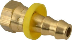 Dixon Valve & Coupling - 3/8" ID 1/4 NPSM Barbed Push On Female Connector - Brass - Apex Tool & Supply