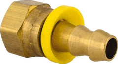 Dixon Valve & Coupling - 3/8" ID 3/8 NPSM Barbed Push On Female Connector - Brass - Apex Tool & Supply